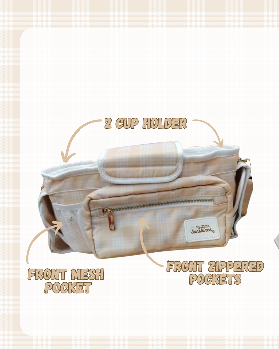 Palaka Beige Stroller Caddy