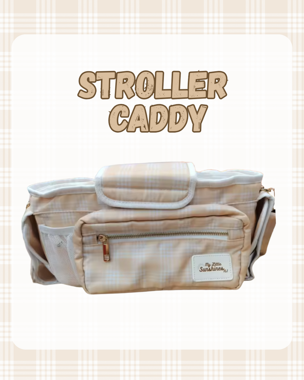 Palaka Beige Stroller Caddy